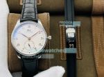 Swiss IWC Portugieser White Dial Black Leather Replica Watch 40MM